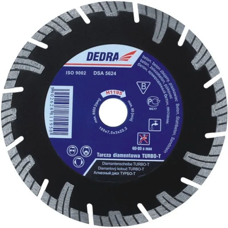 Diamanttrennscheibe Turbo-T 115x22,2mm Dedra H1192 Garantierte Lieferung
