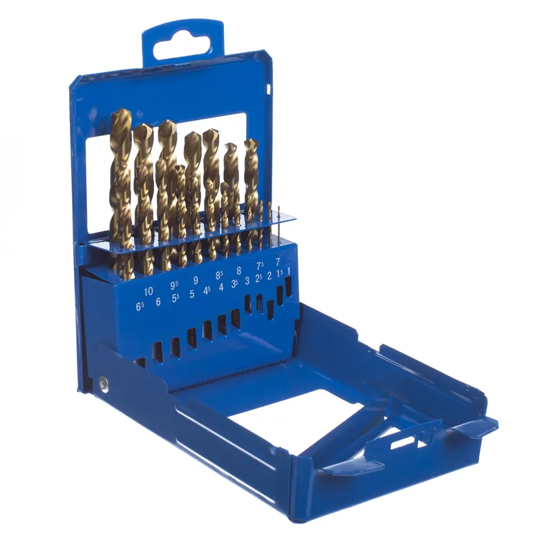 Bohrer-Set für Metall in Titanbeschichtung HSS-G TiN 19 Stück Makita P-61385 Preisknaller
