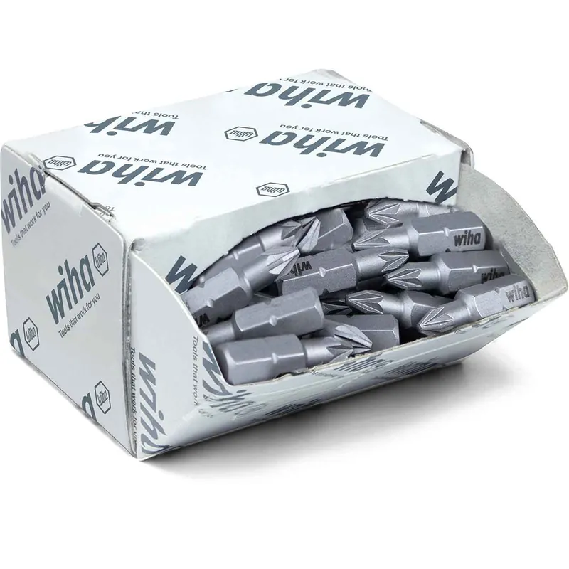 WIHA Bit-Set Standard 25mm PZ1 50tlg., Pozidriv, 1/4" in Großpackung Neue Ware