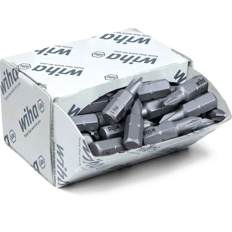 WIHA Bit-Set Standard 25mm PH2 50tlg., Phillips, 1/4" in Großpackung Nur Heute