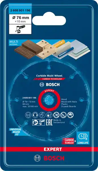 BOSCH EXPERT Carbide Multi Wheel Trennscheibe, 76 mm, 10 mm Zertifiziert