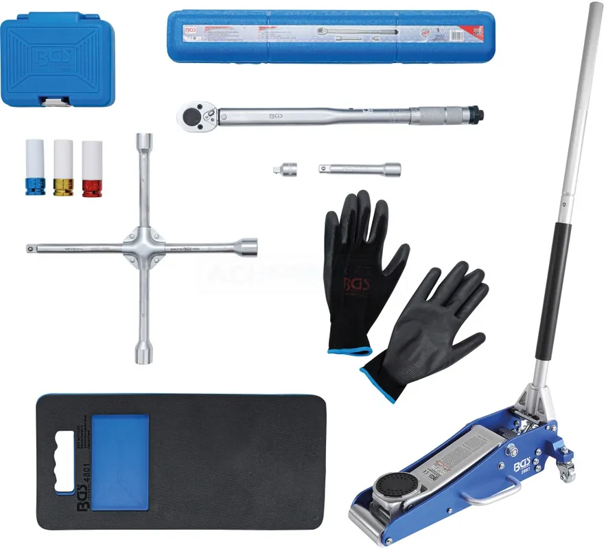Heißes Angebot BGS Radwechsel-Service-Satz mit Rangier-Wagenheber 1,5 t | 10-tlg. – 9680