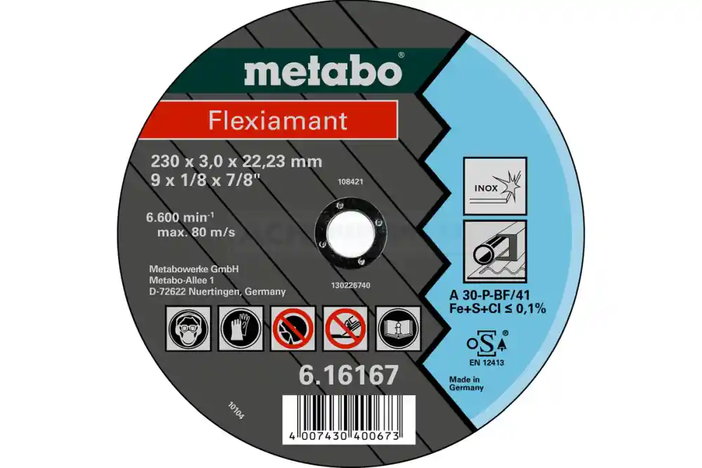 Knallerangebot Metabo Flexiamant 230x3,0x22,2 Inox - 616167000