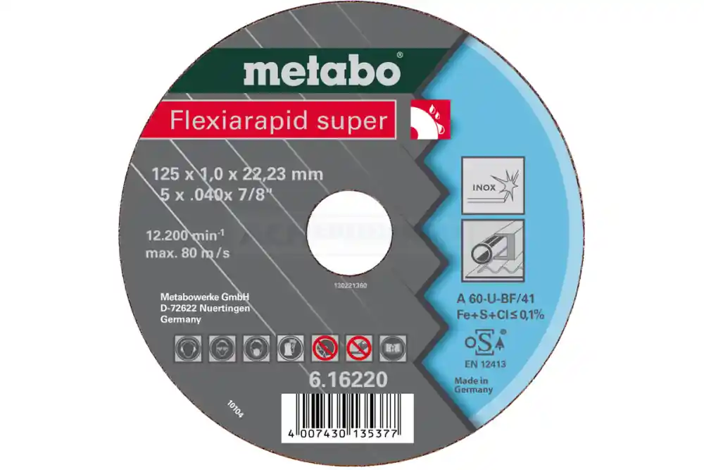 Nur Heute Metabo Flexiarapid super 125x1,6x22,23 Inox - 616222000