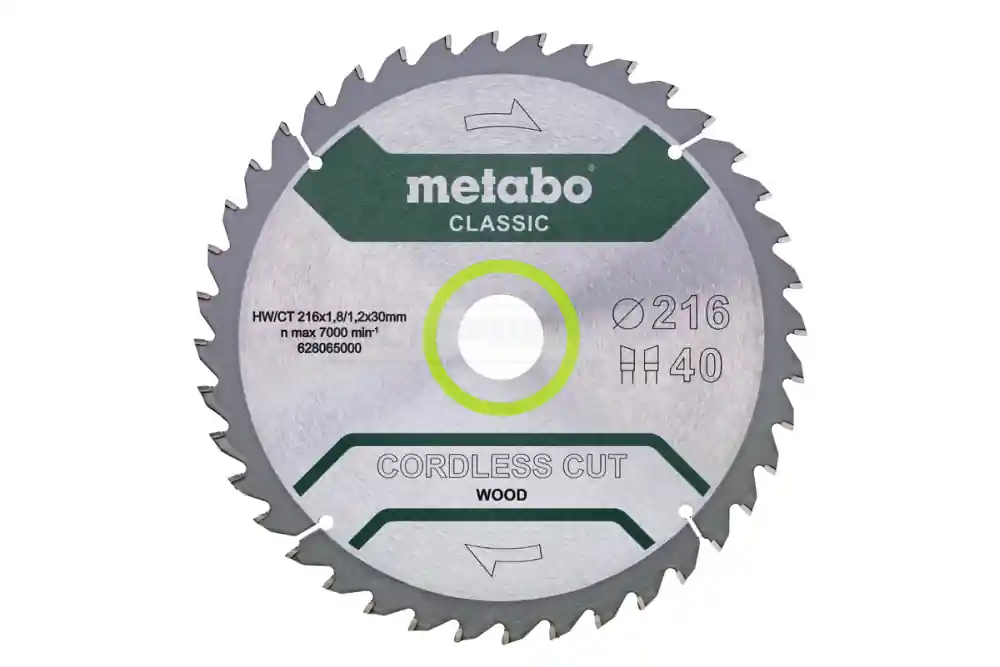 Metabo CordlessCutClassic 216x30 40WZ 5° / B - 628654000 Rabatt