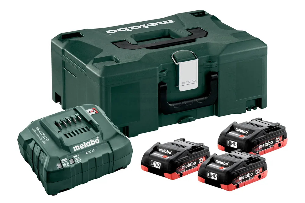 Metabo Basic-Set 3 x LiHD 4.0 Ah + ML - 685133000 Neu Im Sortiment