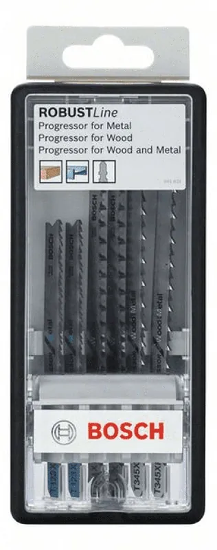 Abverkauf BOSCH Stichsägeblatt-Set Robust Line Progressor T-Schaft 6-teilig 2607010531