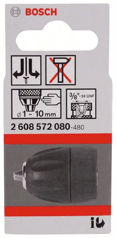 BOSCH Schnellspannbohrfutter bis 10 mm D: 1 bis 10 mm A: 3/8" - 24 2608572080 Top-Preis