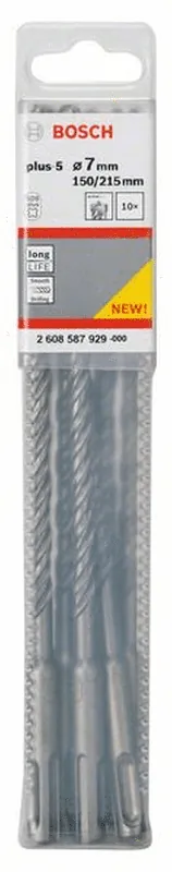 BOSCH Hammerbohrer SDS-plus-5 7 x 150 x 215 mm 10er-Pack 2608587929 Top-Angebot