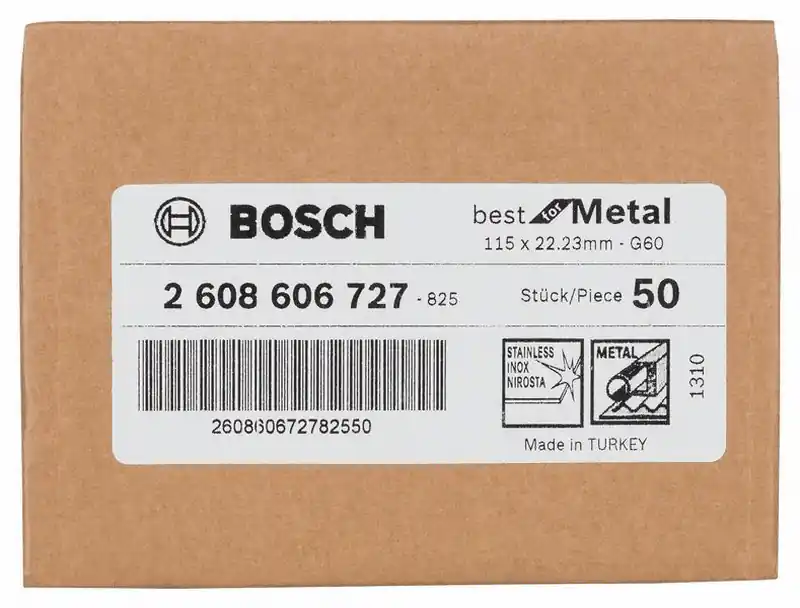 BOSCH Fiberschleifscheibe R574 Best for Metal Zirkonkorund 115 mm 22,23 mm 60 2608606727 Zertifiziert