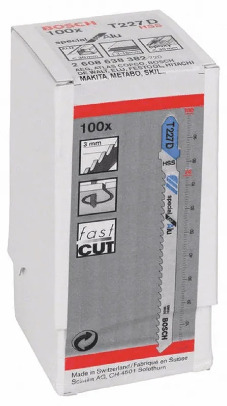 BOSCH Stichsägeblatt T 227 D Special for Alu 100er-Pack 2608638382 Markenware