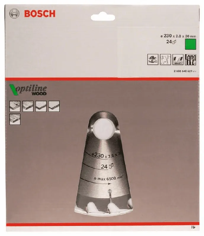 BOSCH Kreissägeblatt Optiline Wood für Handkreissägen 230 x 30 x 2,8 mm 24 2608640627 Online Kaufen