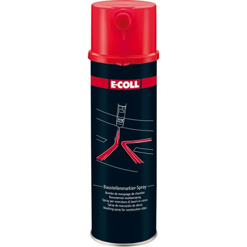 Neue Ware Baustellenmarkierspray 500ml E-COLL rot