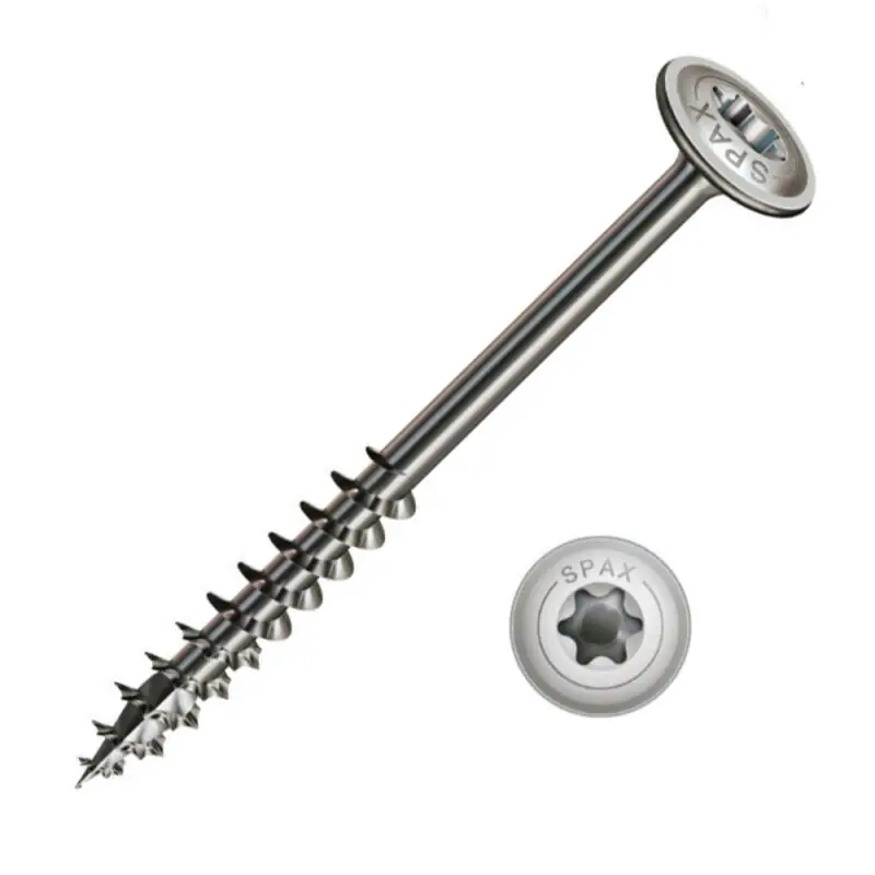 50 Stk. SPAX-Schrauben Tellerkopf T-Star Edelstahl 8 x 160 Preiswert